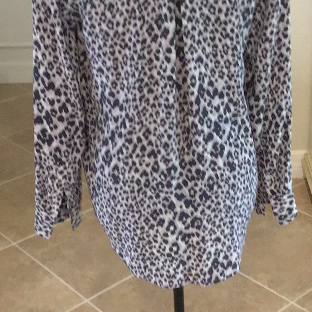 Equipment Button Down Leopard Print Top, Silk, Si… - image 6